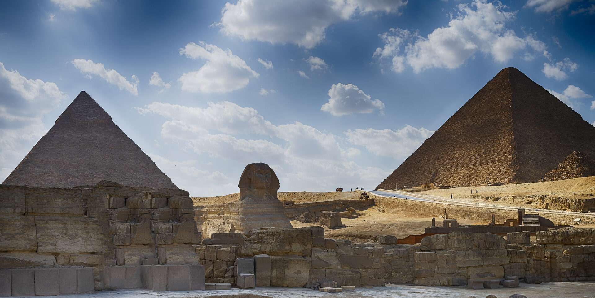 Pyramids of Giza with the Great Sphinx
